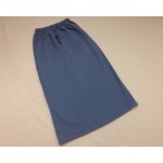 Wms Long Slit Skirt Pac Blue